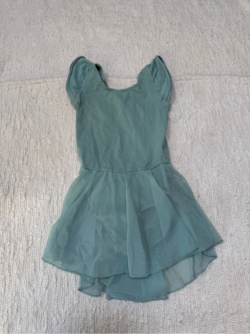 Girls Sage Green Ballet Leotard with Skirt size 6